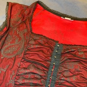 Vintage 90s/Y2K Red Corset Top